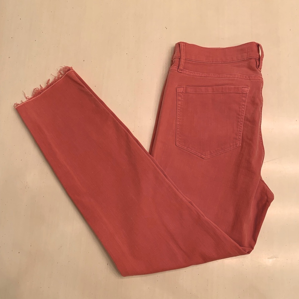 LOFT Modern Skinny Crop Raw Hem Jeans Size 29/8